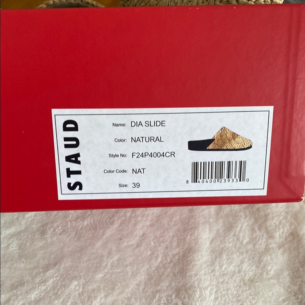 STAUD Dia Slide Sandals - Natural Beige